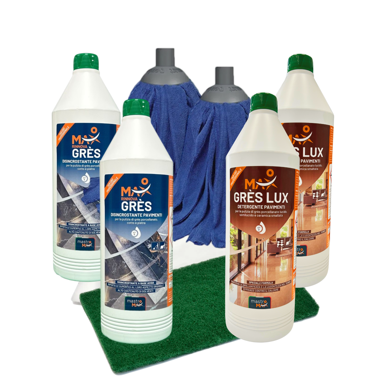 Kit Professionale Pulizia Post Cantiere Gres Porcellanato Lucido
