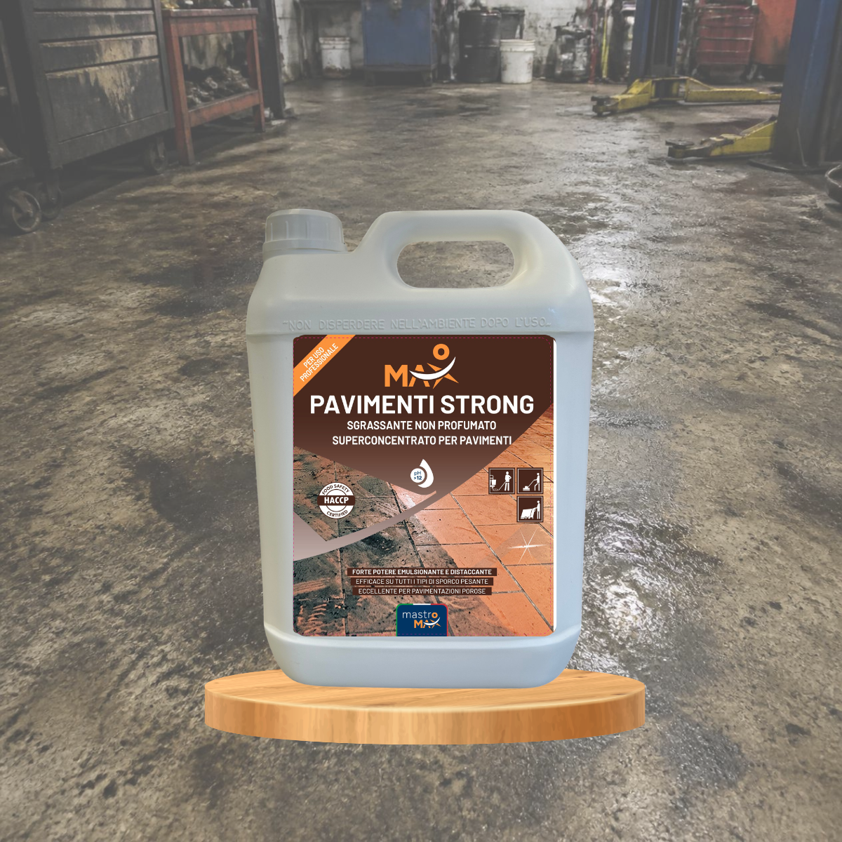 Max Pavimenti Strong – Detergente Sgrassante Professionale Superconcentrato per Pavimenti