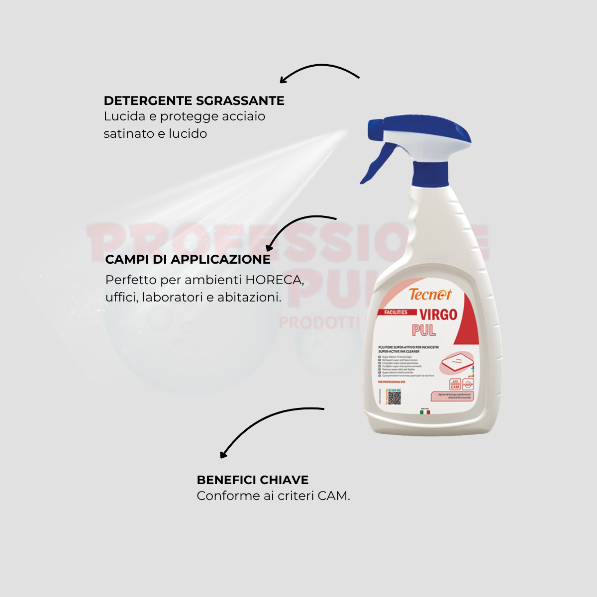 Virgo Pul 750ml – Detergente Sgrassante Multiuso
