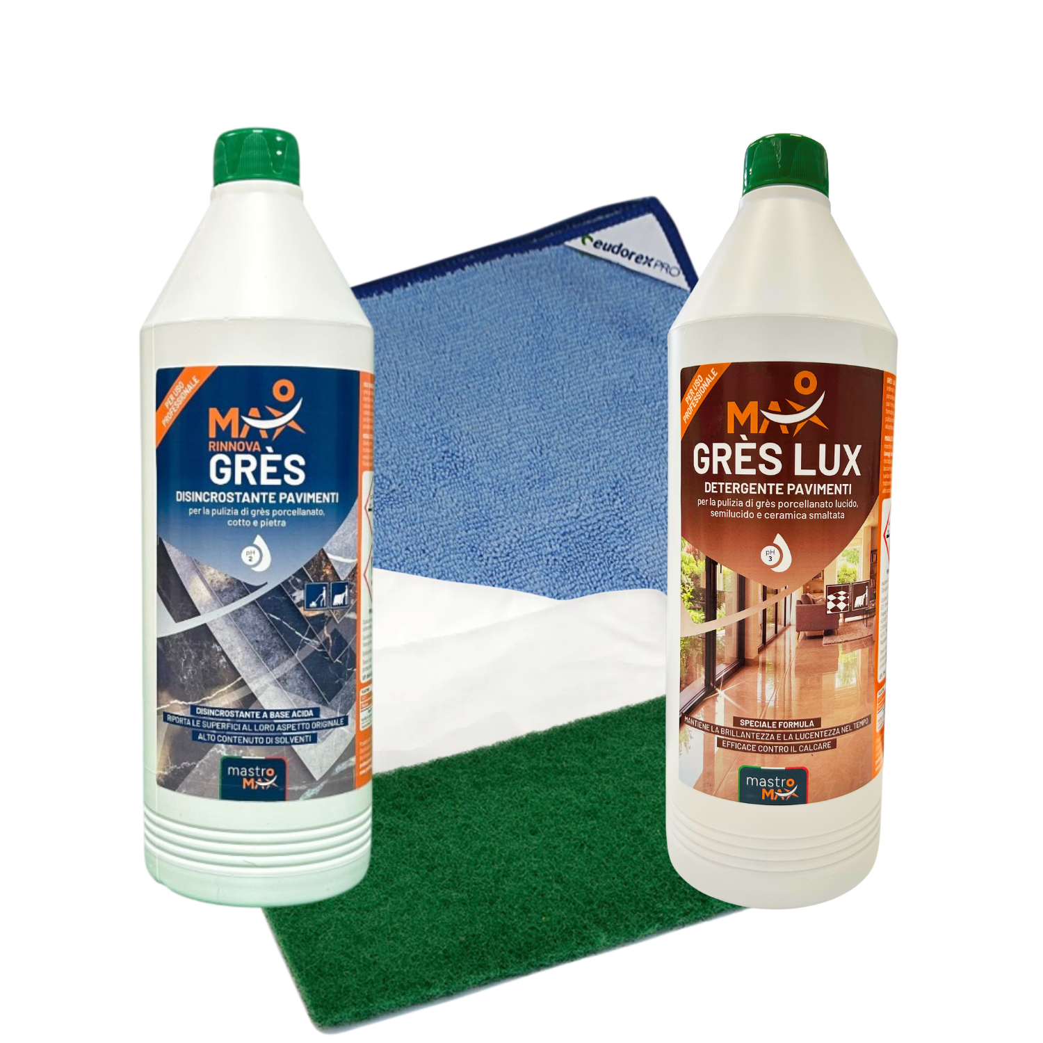 Kit Professionale Pulizia Post Cantiere Gres Porcellanato Lucido